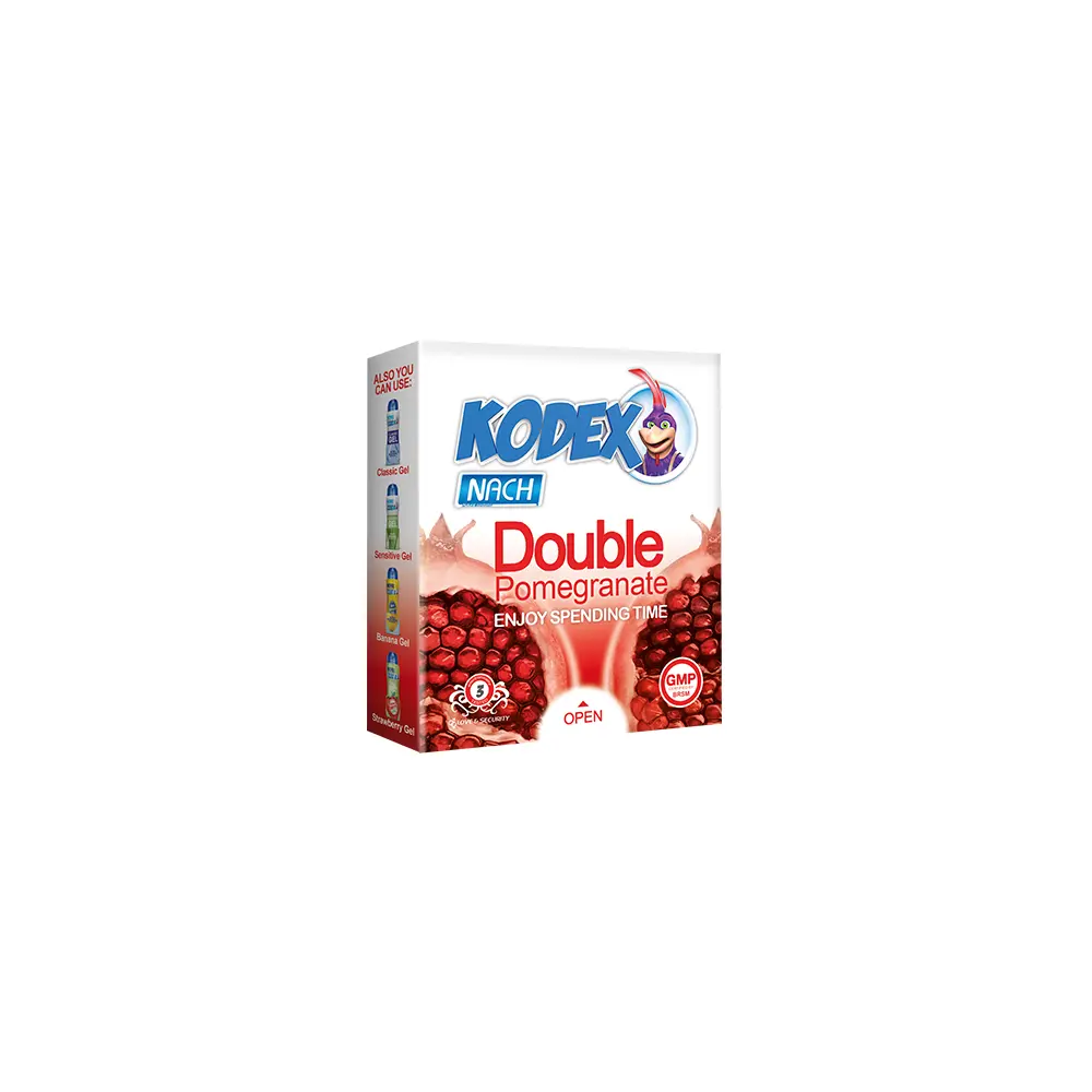Double-pro3.webp کاندوم کدکس مدل Double Pomegranate بسته 3 عددی - Image 1