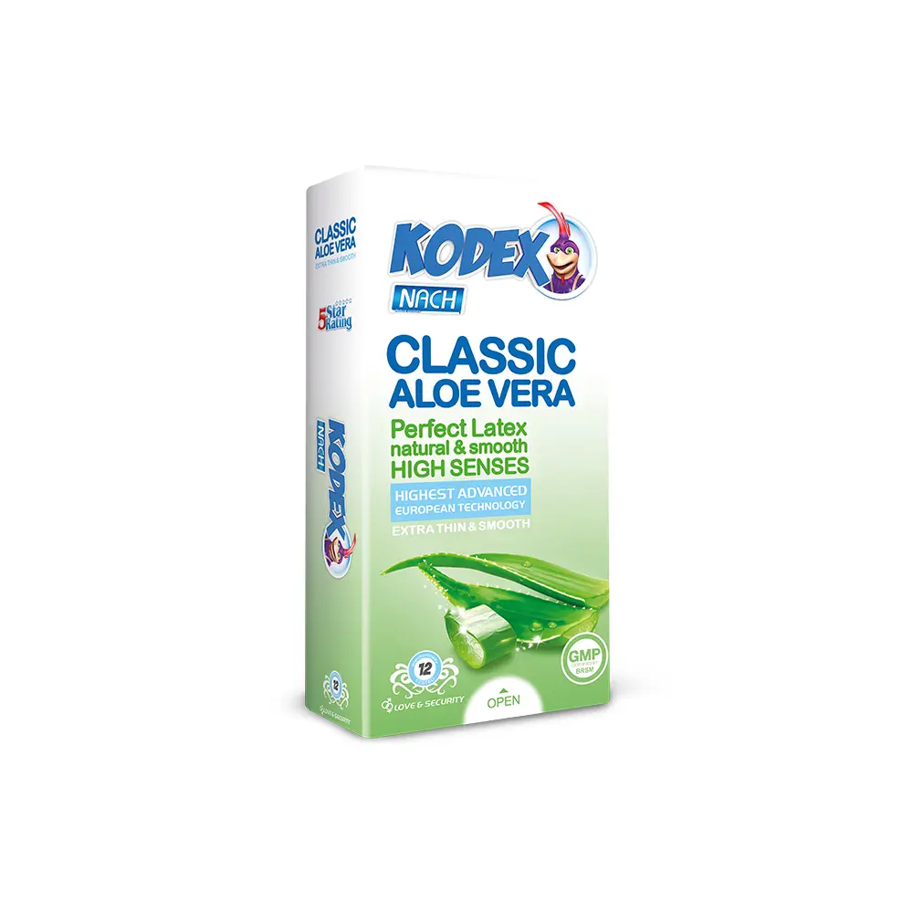 classic-12-1.webp کاندوم ناچ کدکس کلاسیک مدل آلوئه ورا بسته 12 عددی - Image 1