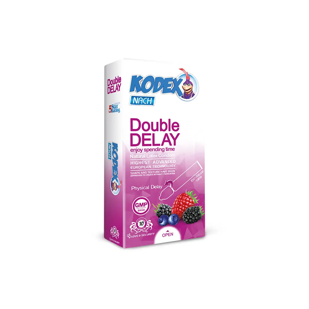 double-10-1.webp کاندوم تاخیری ناچ کدکس مدل Double Delay بسته 10عددی - Image 1