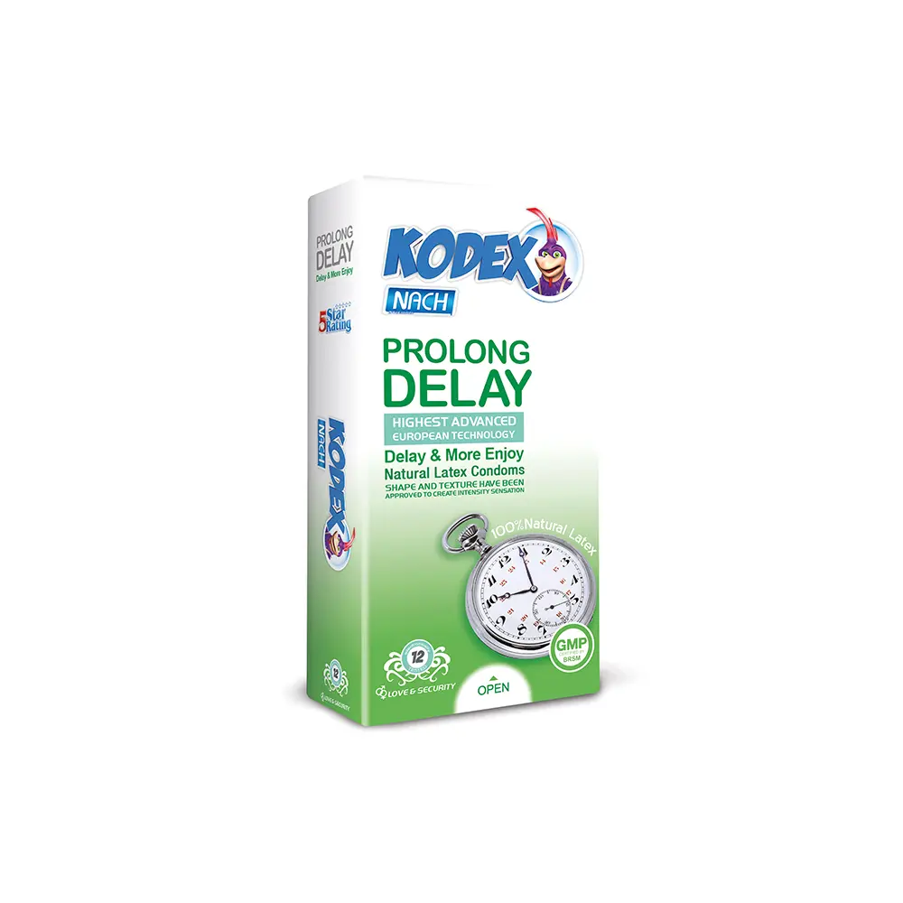 prolong-dalay.webp کاندوم کدکس مدل Prolong Delay بسته 12 عددی - Image 1