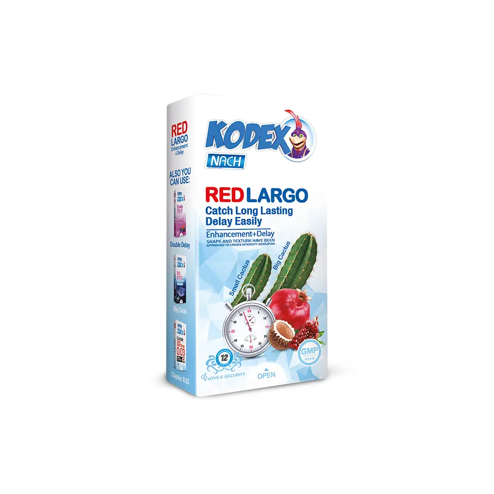 red-largo.webp کاندوم کدکس مدل Red Cactus بسته 12 عددی - Image 1