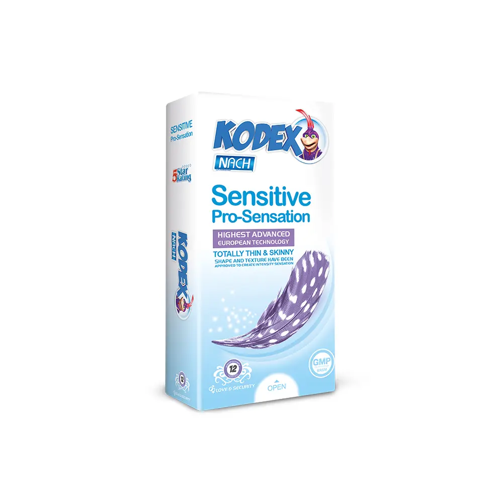 sensitive.webp کاندوم کدکس مدل Sensitive Pro-Sensation بسته 12 عددی - Image 1